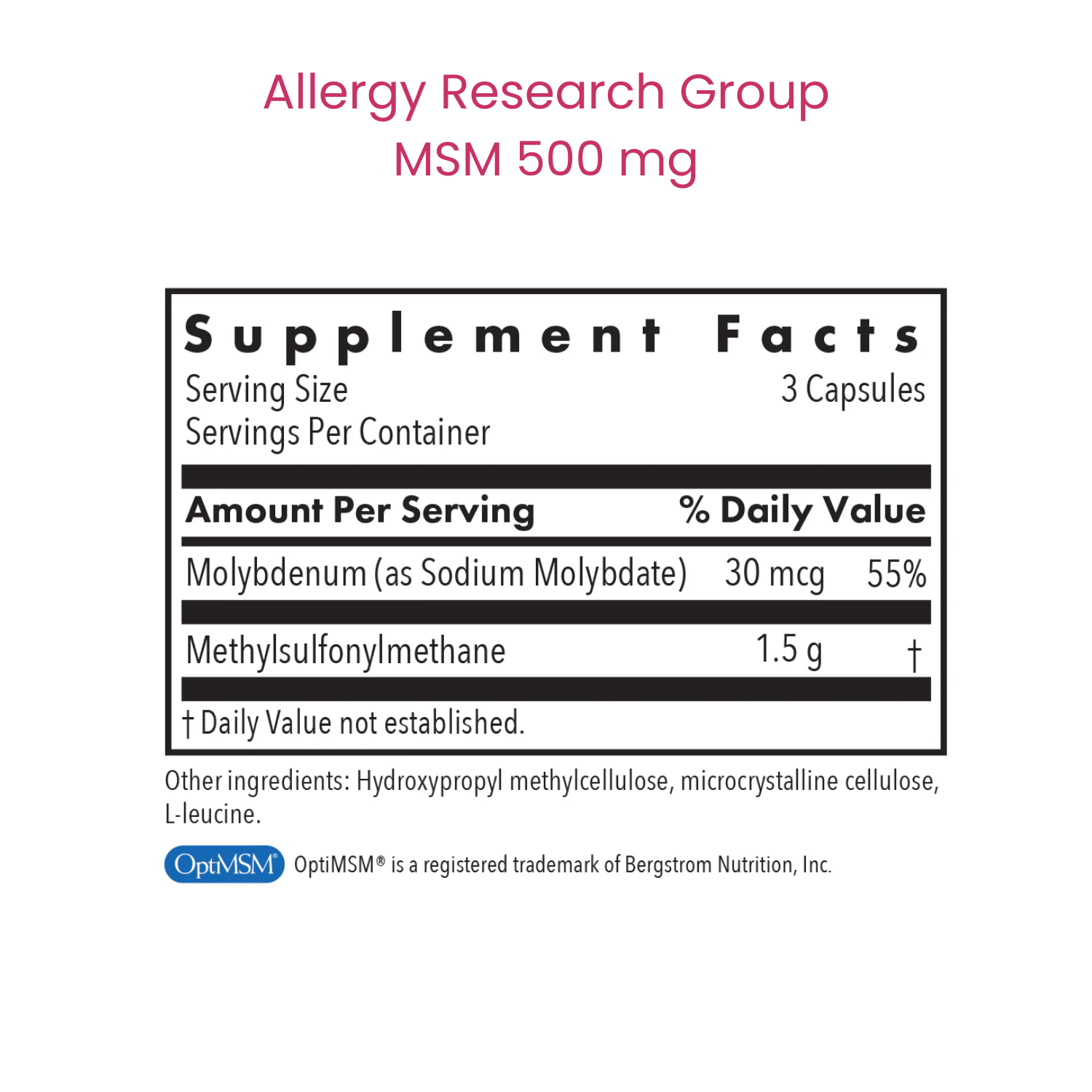 MSM 500mg