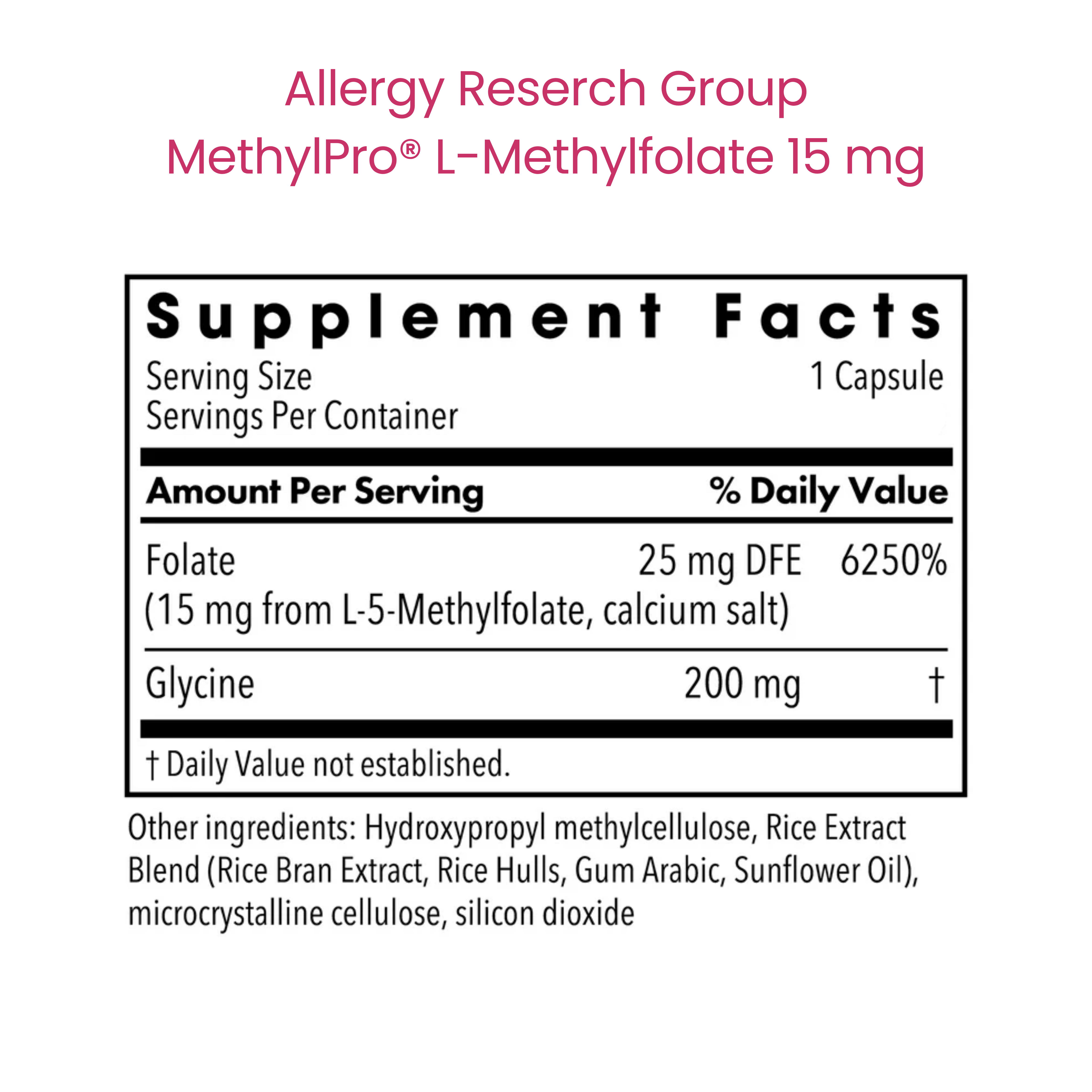 MethylPro® L-Methylfolate 15 mg