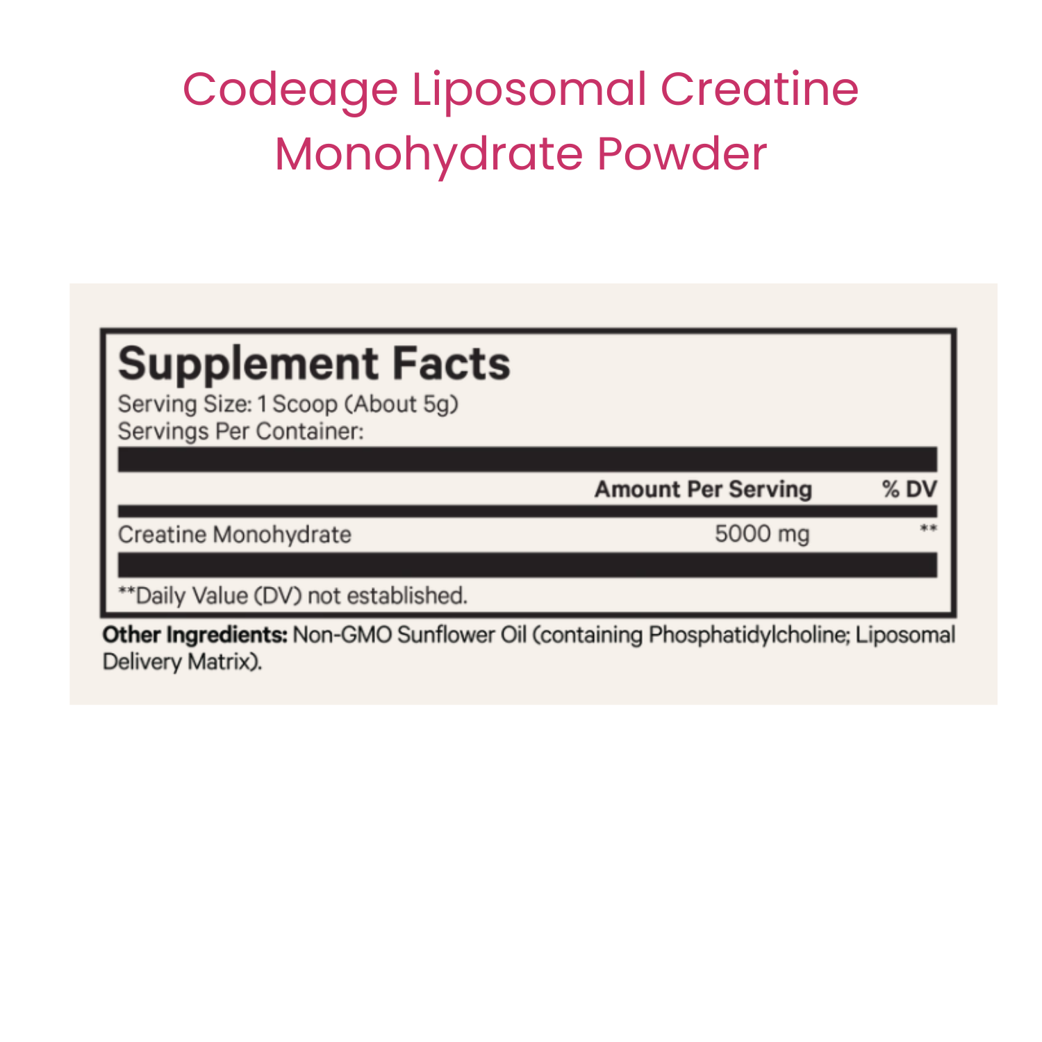 Liposomal Creatine Monohydrate Powder