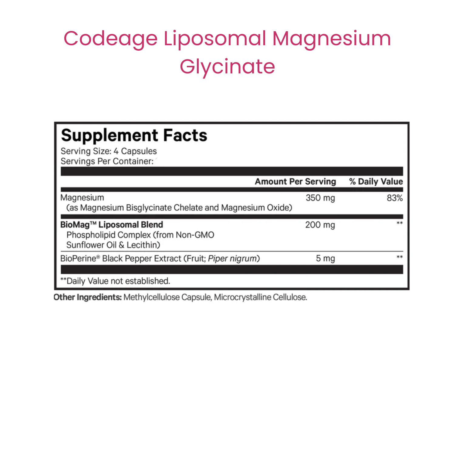 Liposomal Magnesium Glycinate 88mg