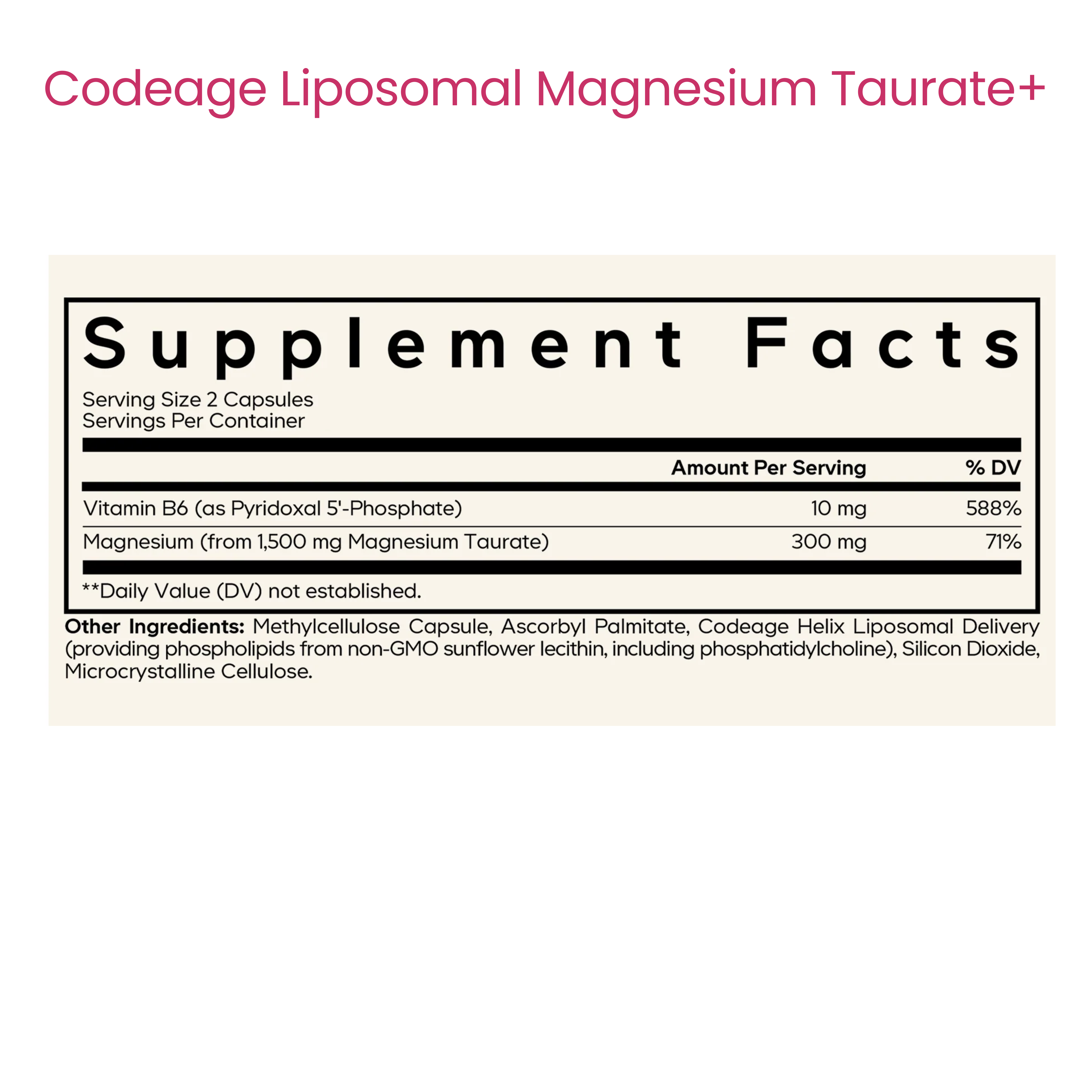 Liposomal Magnesium Taurate+