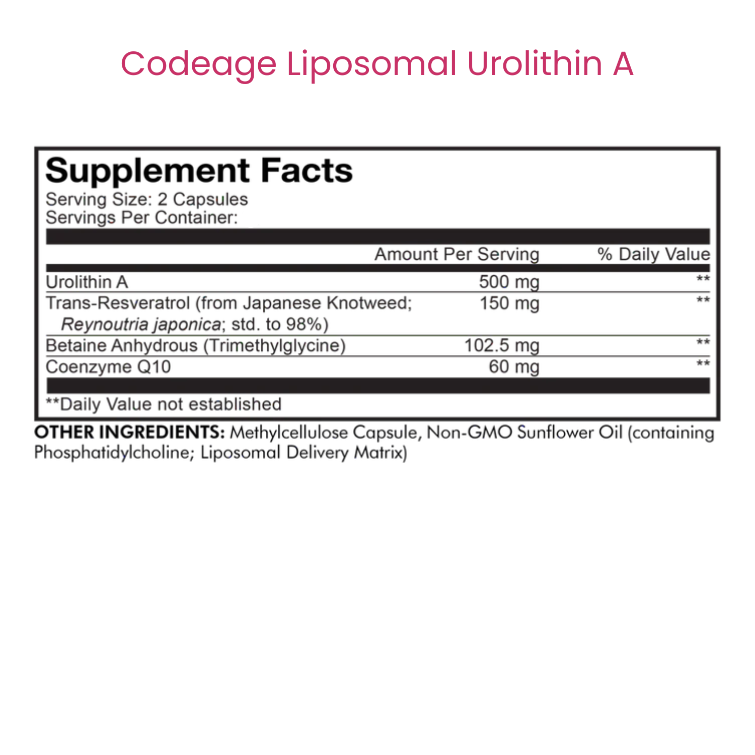 Liposomal Urolithin A 250mg