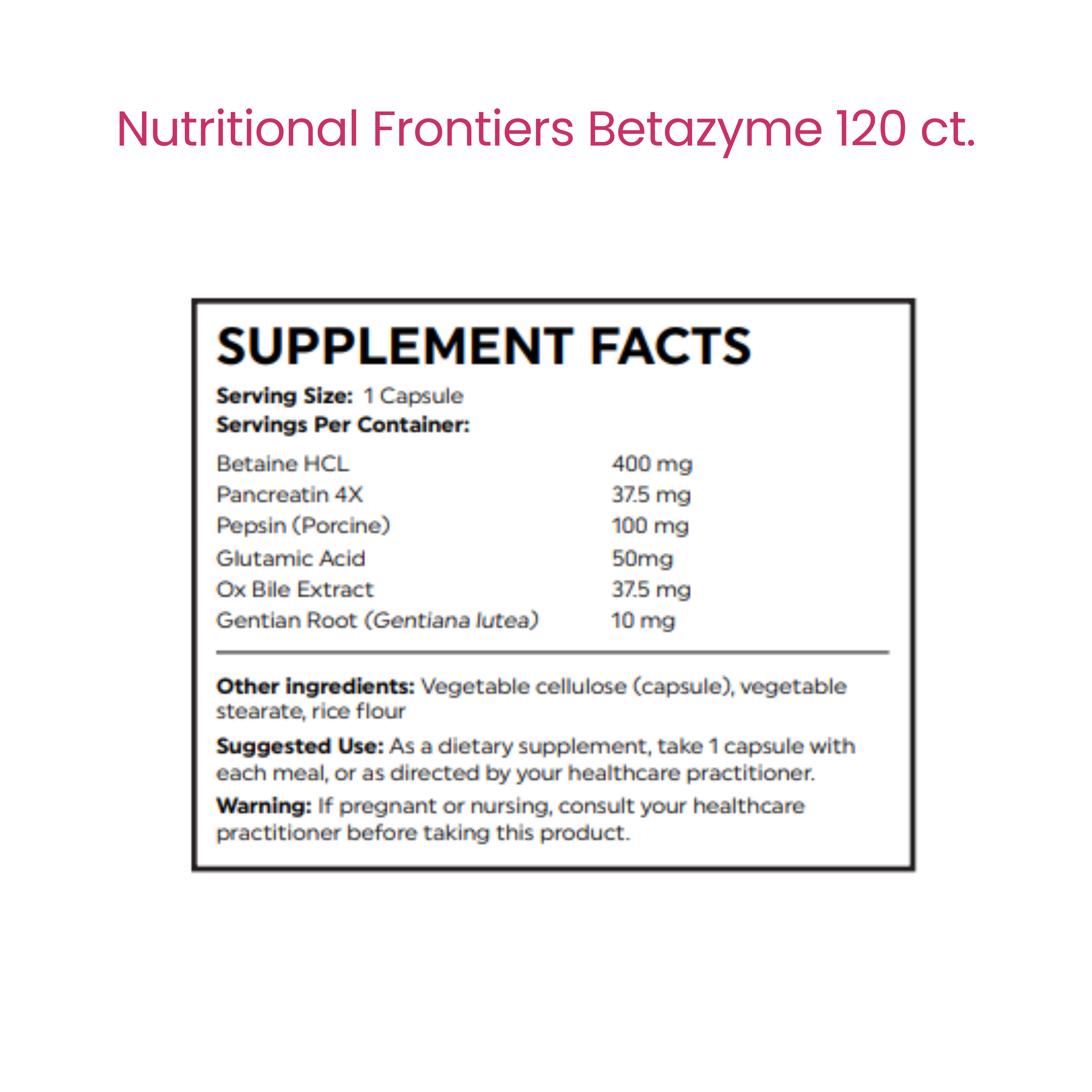 Betazyme 120 ct.