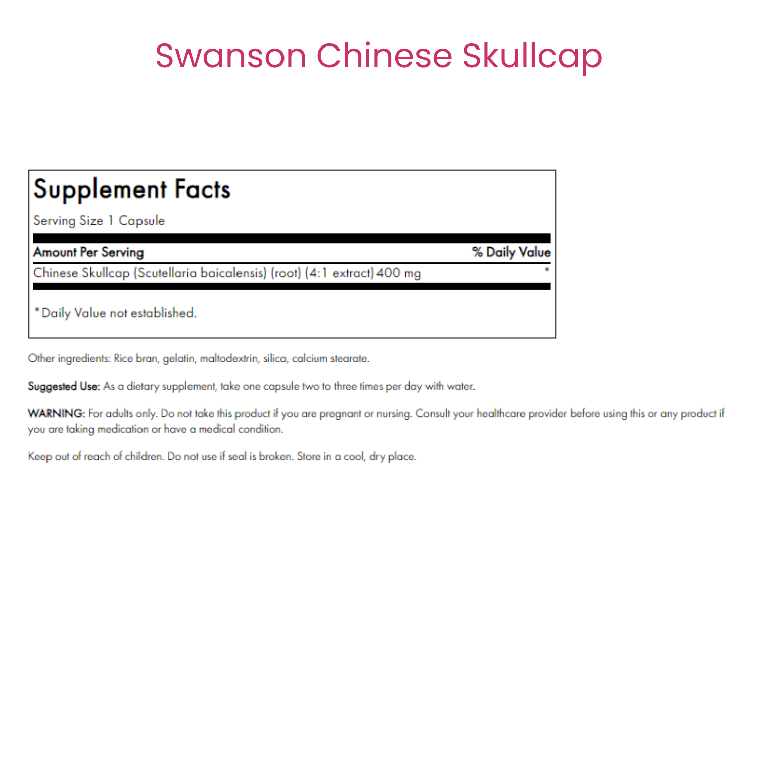 Chinese Skullcap