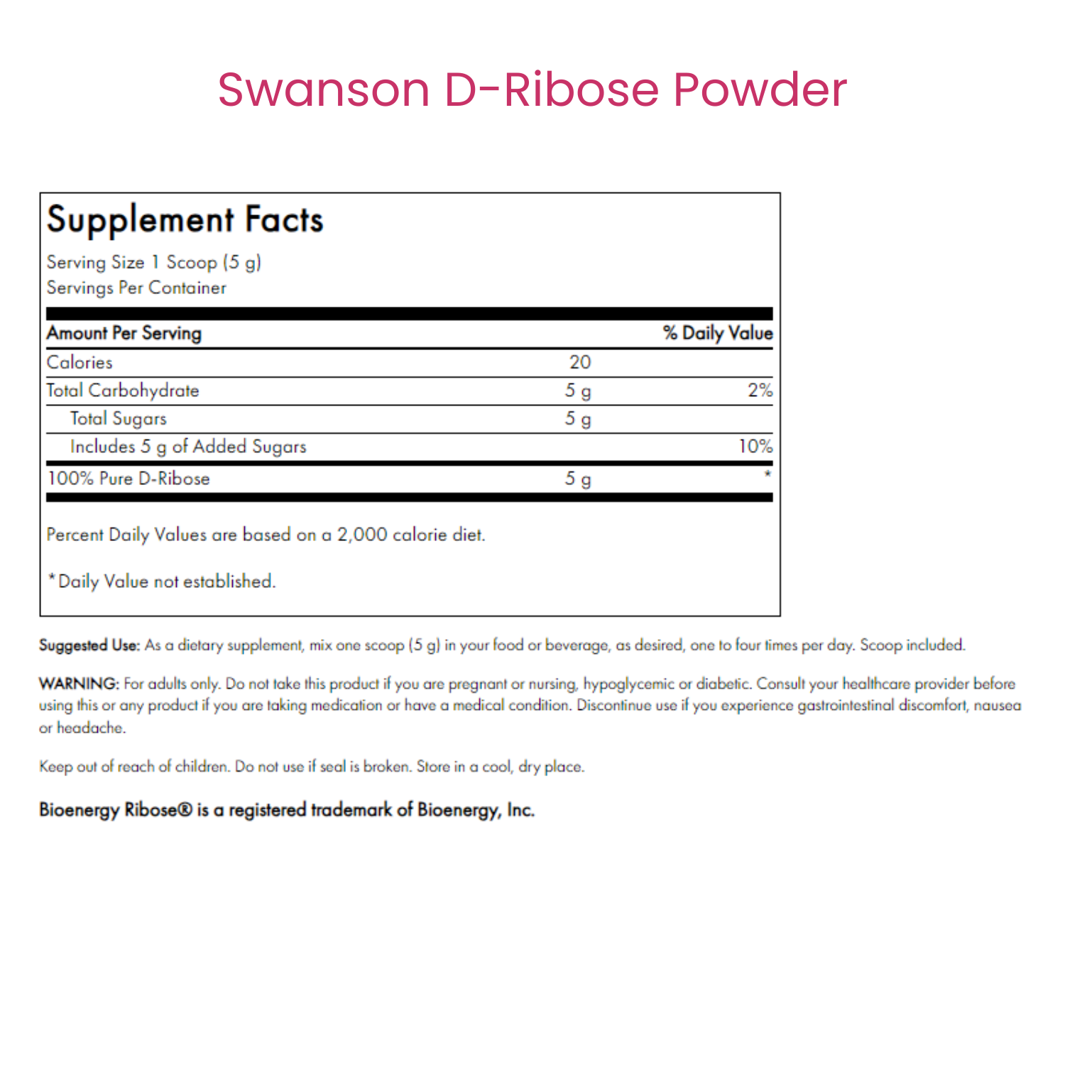 D-Ribose Powder
