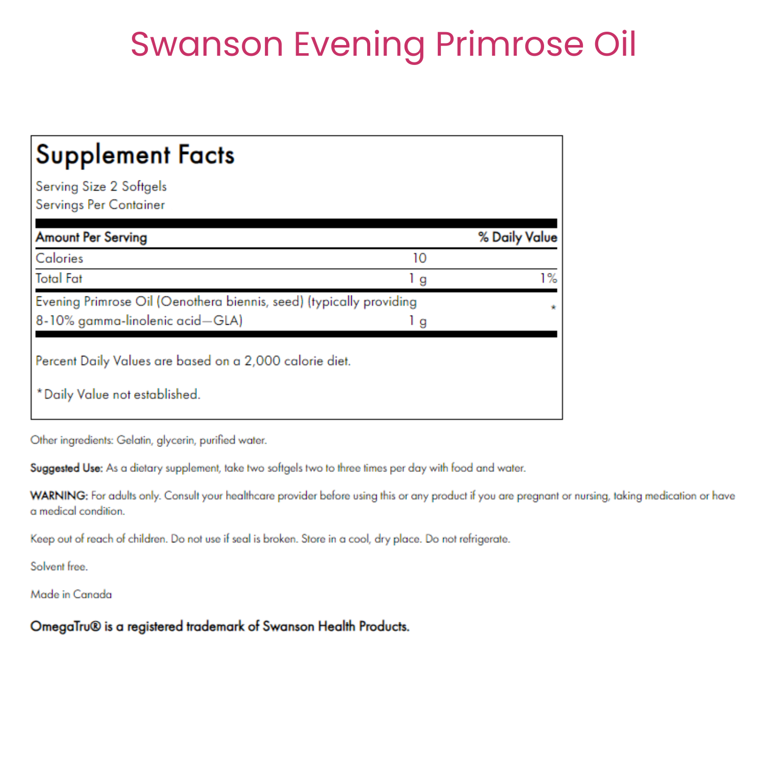 Evening Primrose Oil