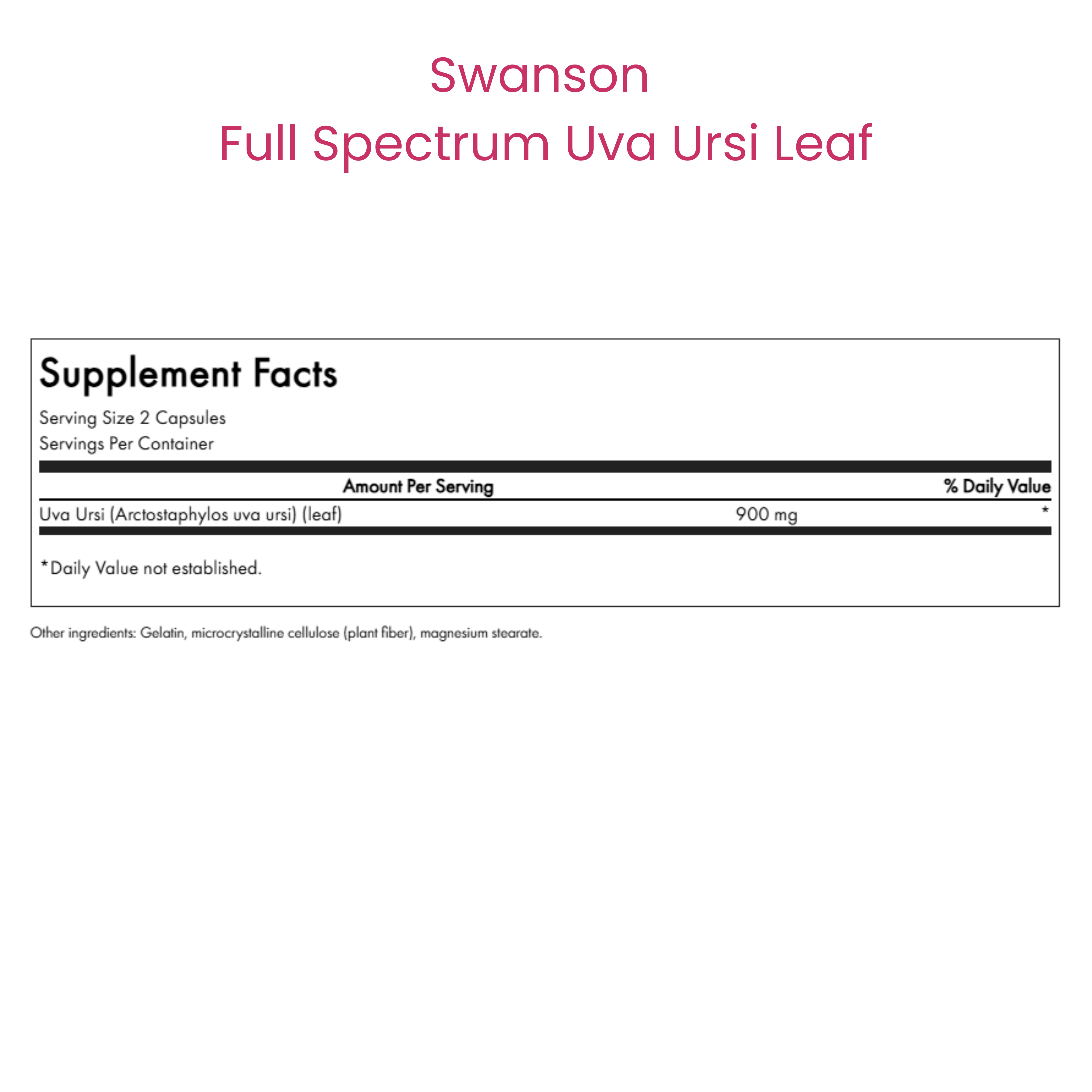 Full Spectrum Uva Ursi Leaf