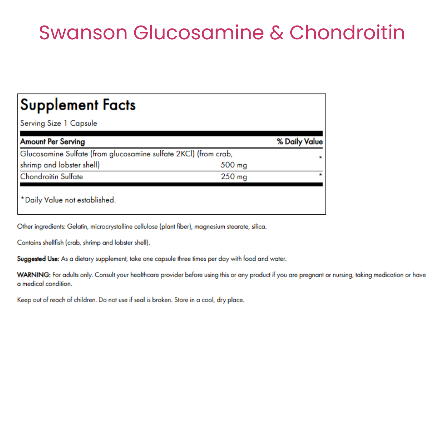 Glucosamine & Chondroitin