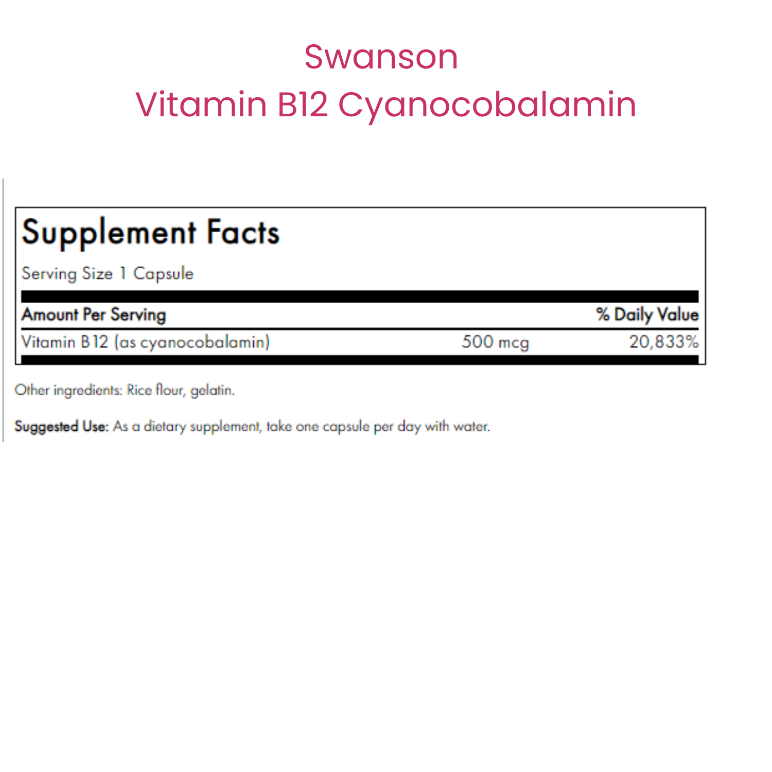 B12 Cyanocobalamin