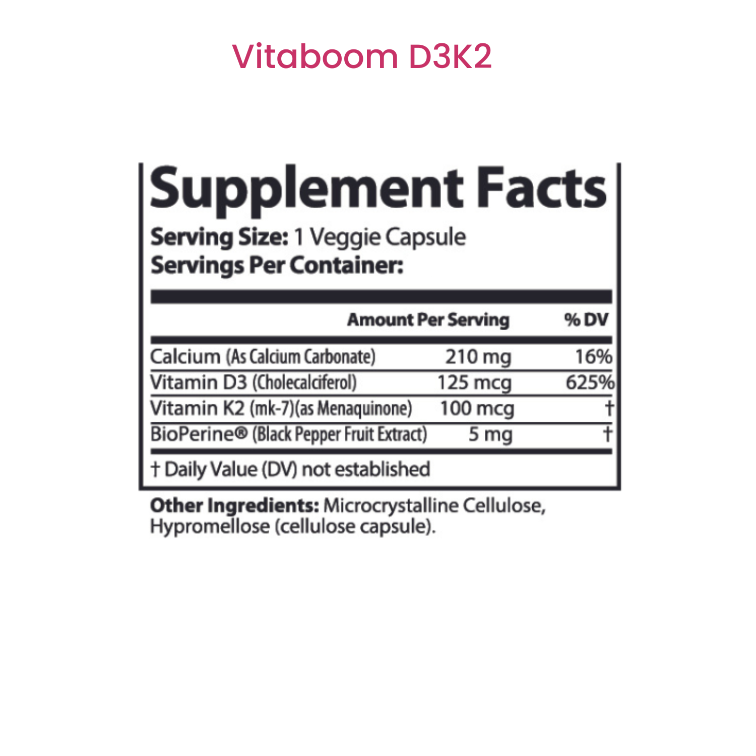 Vitamin D3 5000 IU w/ K